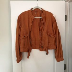Free people burnt orange jacket